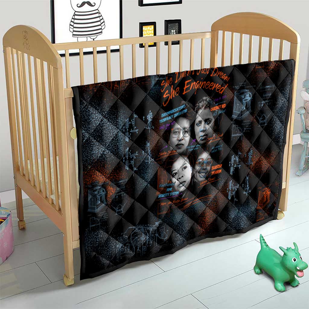 She Didn't Just Dream She Engineered Quilt African Celebrating Trailblazing Black Women Innovators in Technology and Engineering - Wonder Print Shop