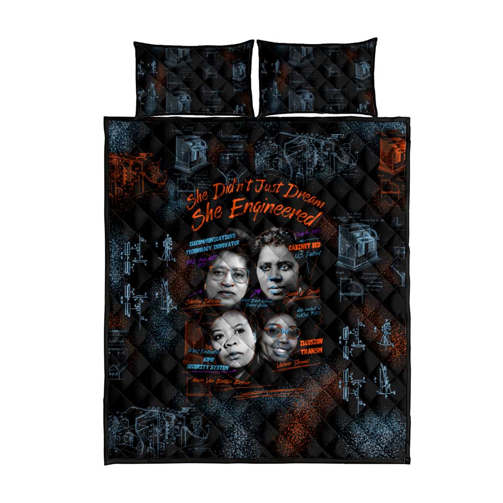 She Didn't Just Dream She Engineered Quilt Bed Set African Celebrating Trailblazing Black Women Innovators in Technology and Engineering - Wonder Print Shop
