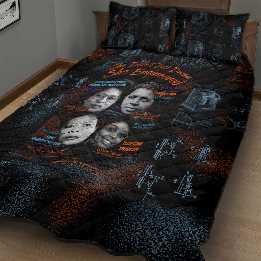 She Didn't Just Dream She Engineered Quilt Bed Set African Celebrating Trailblazing Black Women Innovators in Technology and Engineering - Wonder Print Shop