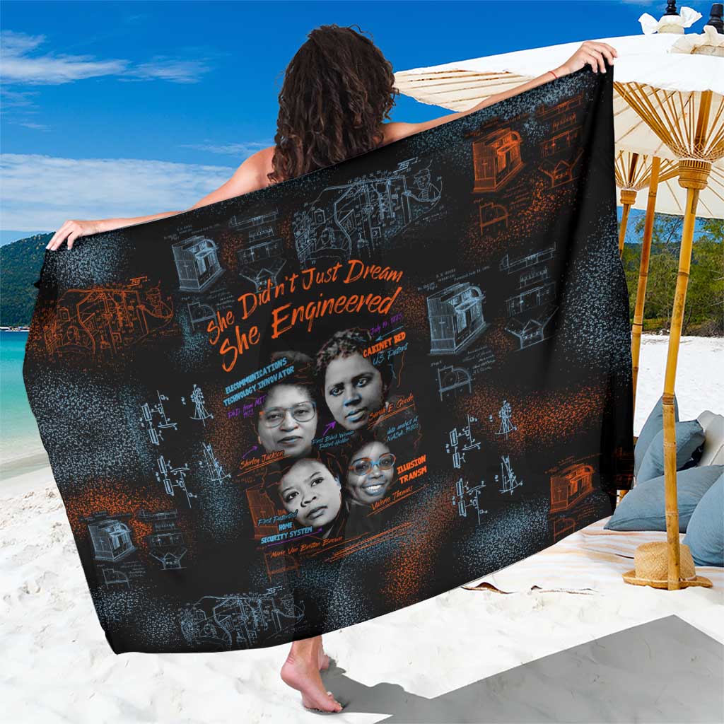 She Didn't Just Dream She Engineered Sarong African Celebrating Trailblazing Black Women Innovators in Technology and Engineering - Wonder Print Shop