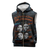 She Didn't Just Dream She Engineered Sleeveless Zip Hoodie African Celebrating Trailblazing Black Women Innovators in Technology and Engineering - Wonder Print Shop