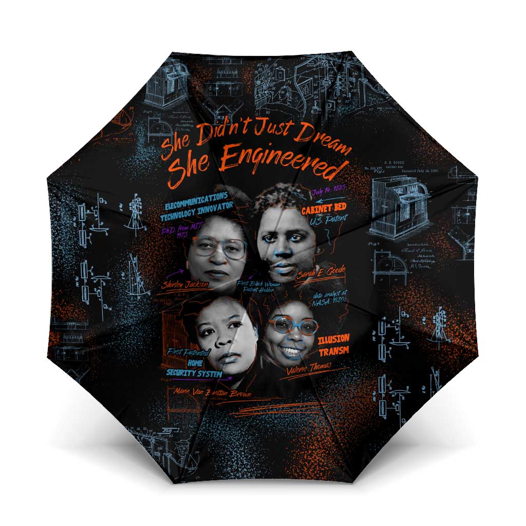 She Didn't Just Dream She Engineered Umbrella African Celebrating Trailblazing Black Women Innovators in Technology and Engineering - Wonder Print Shop