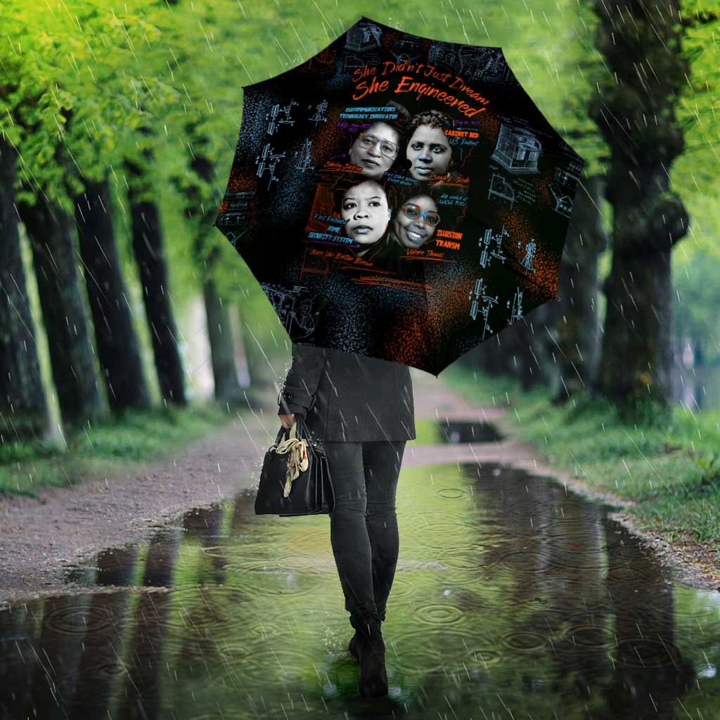 She Didn't Just Dream She Engineered Umbrella African Celebrating Trailblazing Black Women Innovators in Technology and Engineering - Wonder Print Shop