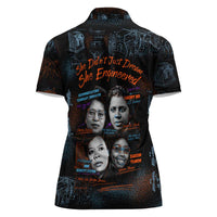 She Didn't Just Dream She Engineered Women Polo Shirt African Celebrating Trailblazing Black Women Innovators in Technology and Engineering - Wonder Print Shop