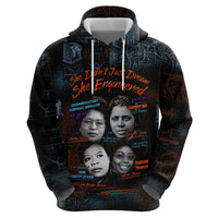 She Didn't Just Dream She Engineered Zip Hoodie African Celebrating Trailblazing Black Women Innovators in Technology and Engineering - Wonder Print Shop