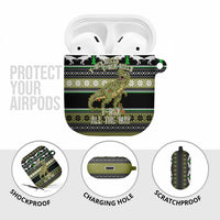 Christmas T Rex Tree AirPods Case Xmas Holiday Patterns - Wonder Print Shop