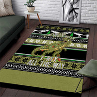 Christmas T Rex Tree Area Rug Xmas Holiday Patterns - Wonder Print Shop