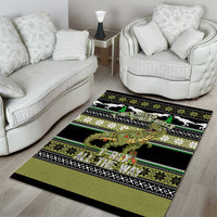 Christmas T Rex Tree Area Rug Xmas Holiday Patterns - Wonder Print Shop