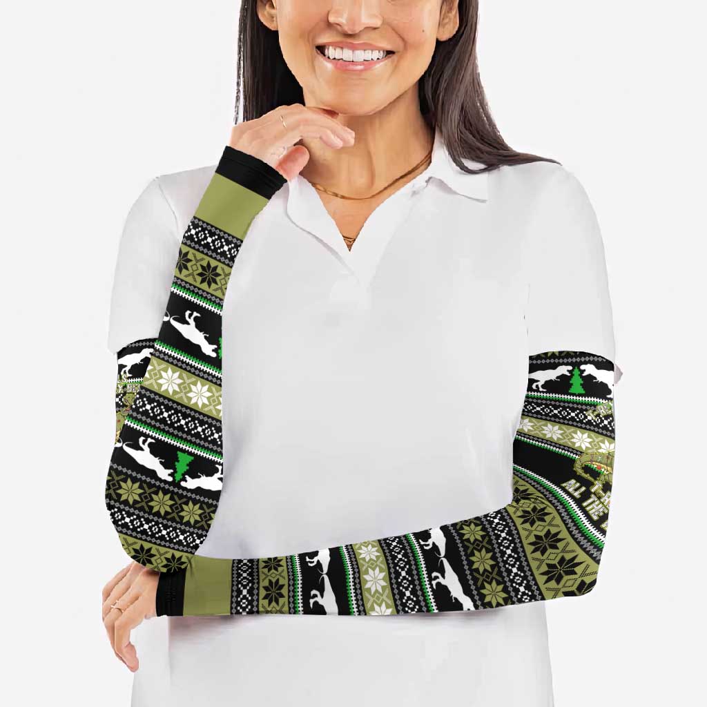 Christmas T Rex Tree Arm Sleeves Xmas Holiday Patterns - Wonder Print Shop