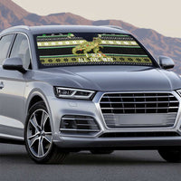Christmas T Rex Tree Auto Sun Shade Xmas Holiday Patterns - Wonder Print Shop
