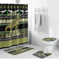 Christmas T Rex Tree Bathroom Set Xmas Holiday Patterns - Wonder Print Shop