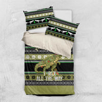 Christmas T Rex Tree Bedding Set Xmas Holiday Patterns - Wonder Print Shop