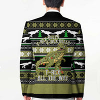 Christmas T Rex Tree Blazer Xmas Holiday Patterns - Wonder Print Shop