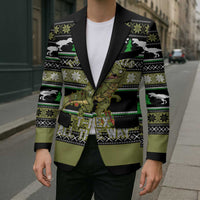 Christmas T Rex Tree Blazer Xmas Holiday Patterns - Wonder Print Shop