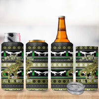 Christmas T Rex Tree 4 in 1 Can Cooler Tumbler Xmas Holiday Patterns - Wonder Print Shop