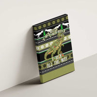 Christmas T Rex Tree Canvas Wall Art Xmas Holiday Patterns - Wonder Print Shop