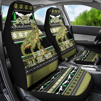 Christmas T Rex Tree Car Seat Cover Xmas Holiday Patterns - Wonder Print Shop