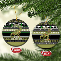 Christmas T Rex Tree Ceramic Ornament Xmas Holiday Patterns - Wonder Print Shop