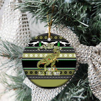 Christmas T Rex Tree Ceramic Ornament Xmas Holiday Patterns - Wonder Print Shop