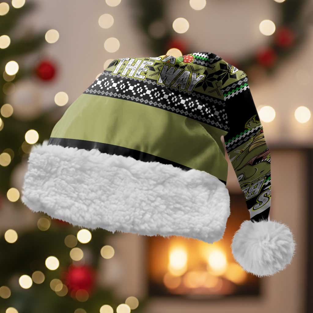 Christmas T Rex Tree Christmas Santa Hat Xmas Holiday Patterns - Wonder Print Shop