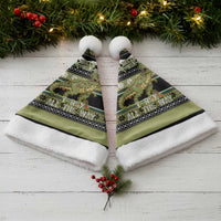 Christmas T Rex Tree Christmas Santa Hat Xmas Holiday Patterns - Wonder Print Shop