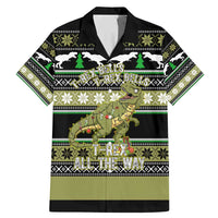 Christmas T Rex Tree Family Matching Mermaid Dress and Hawaiian Shirt Xmas Holiday Patterns - Wonder Print Shop