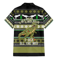 Christmas T Rex Tree Family Matching Mermaid Dress and Hawaiian Shirt Xmas Holiday Patterns - Wonder Print Shop