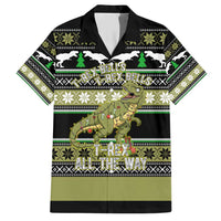 Christmas T Rex Tree Family Matching Short Sleeve Bodycon Dress and Hawaiian Shirt Xmas Holiday Patterns - Wonder Print Shop