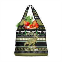 Christmas T Rex Tree Grocery Bag Xmas Holiday Patterns - Wonder Print Shop