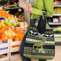 Christmas T Rex Tree Grocery Bag Xmas Holiday Patterns - Wonder Print Shop