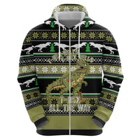 Christmas T Rex Tree Hoodie Xmas Holiday Patterns - Wonder Print Shop