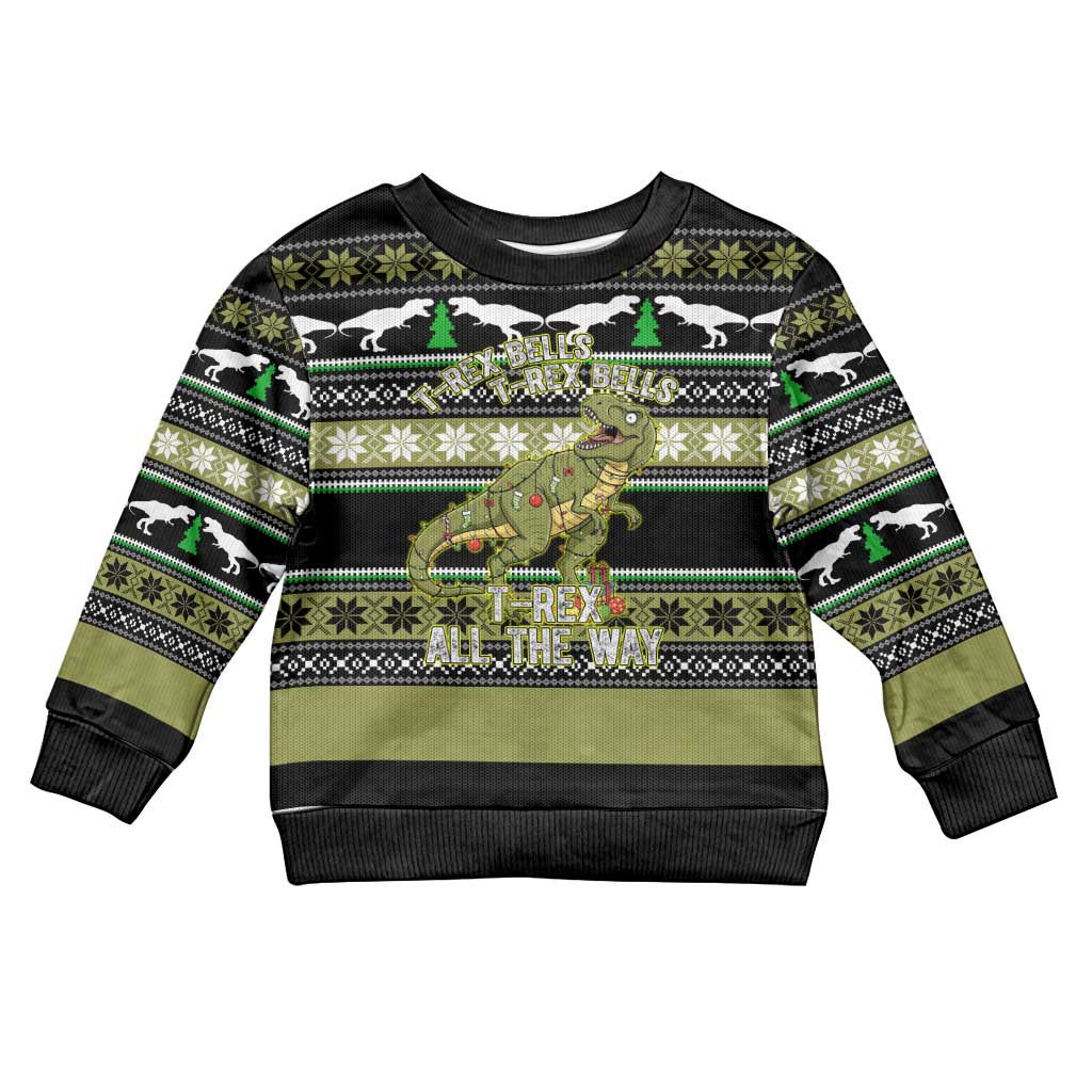 Christmas T Rex Tree Kid Ugly Christmas Sweater Xmas Holiday Patterns - Wonder Print Shop