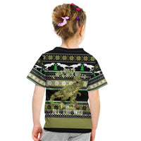 Christmas T Rex Tree Kid T Shirt Xmas Holiday Patterns - Wonder Print Shop