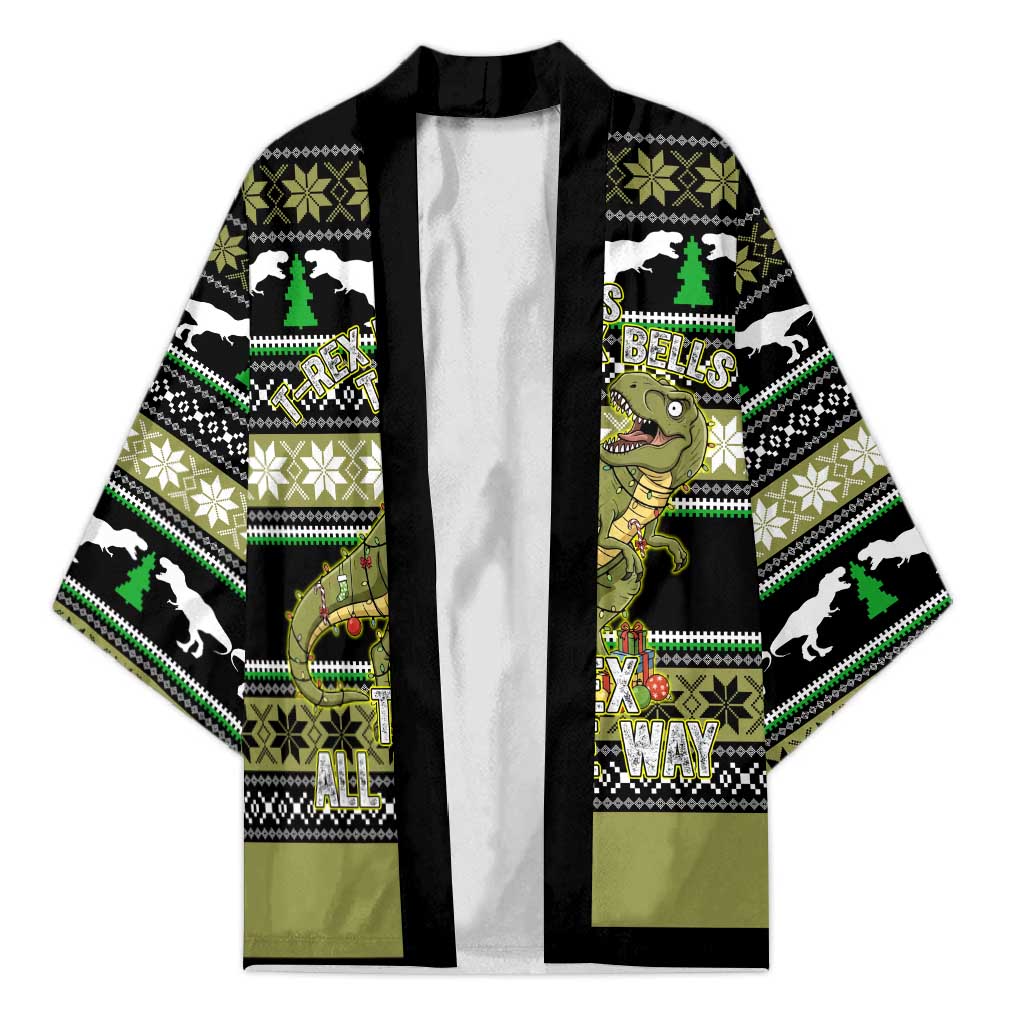 Christmas T Rex Tree Kimono Xmas Holiday Patterns - Wonder Print Shop