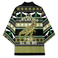 Christmas T Rex Tree Kimono Xmas Holiday Patterns - Wonder Print Shop