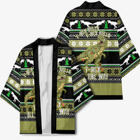 Christmas T Rex Tree Kimono Xmas Holiday Patterns - Wonder Print Shop