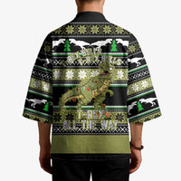 Christmas T Rex Tree Kimono Xmas Holiday Patterns - Wonder Print Shop
