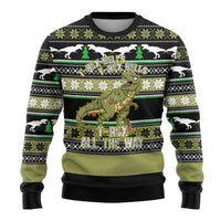 Christmas T Rex Tree Ugly Christmas Sweater Xmas Holiday Patterns - Wonder Print Shop