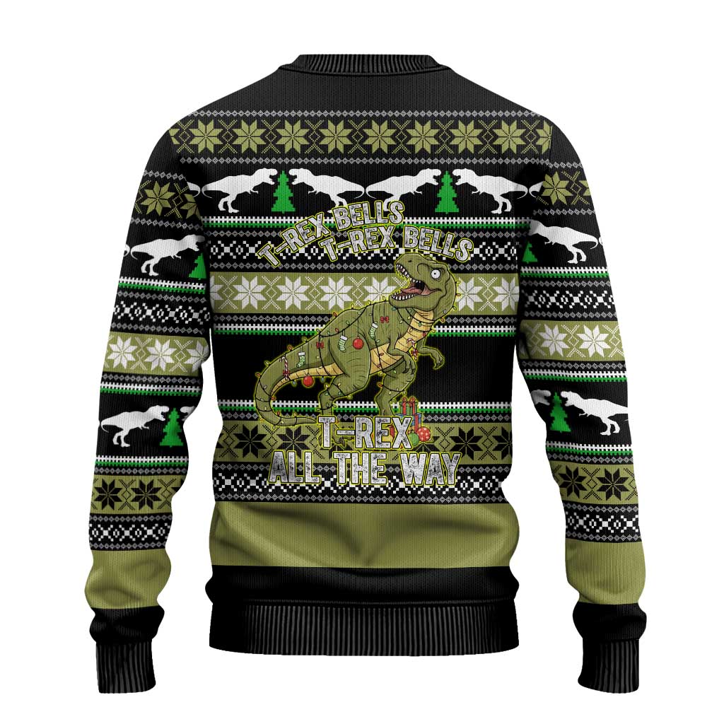 Christmas T Rex Tree Ugly Christmas Sweater Xmas Holiday Patterns - Wonder Print Shop