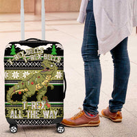 Christmas T Rex Tree Luggage Cover Xmas Holiday Patterns - Wonder Print Shop