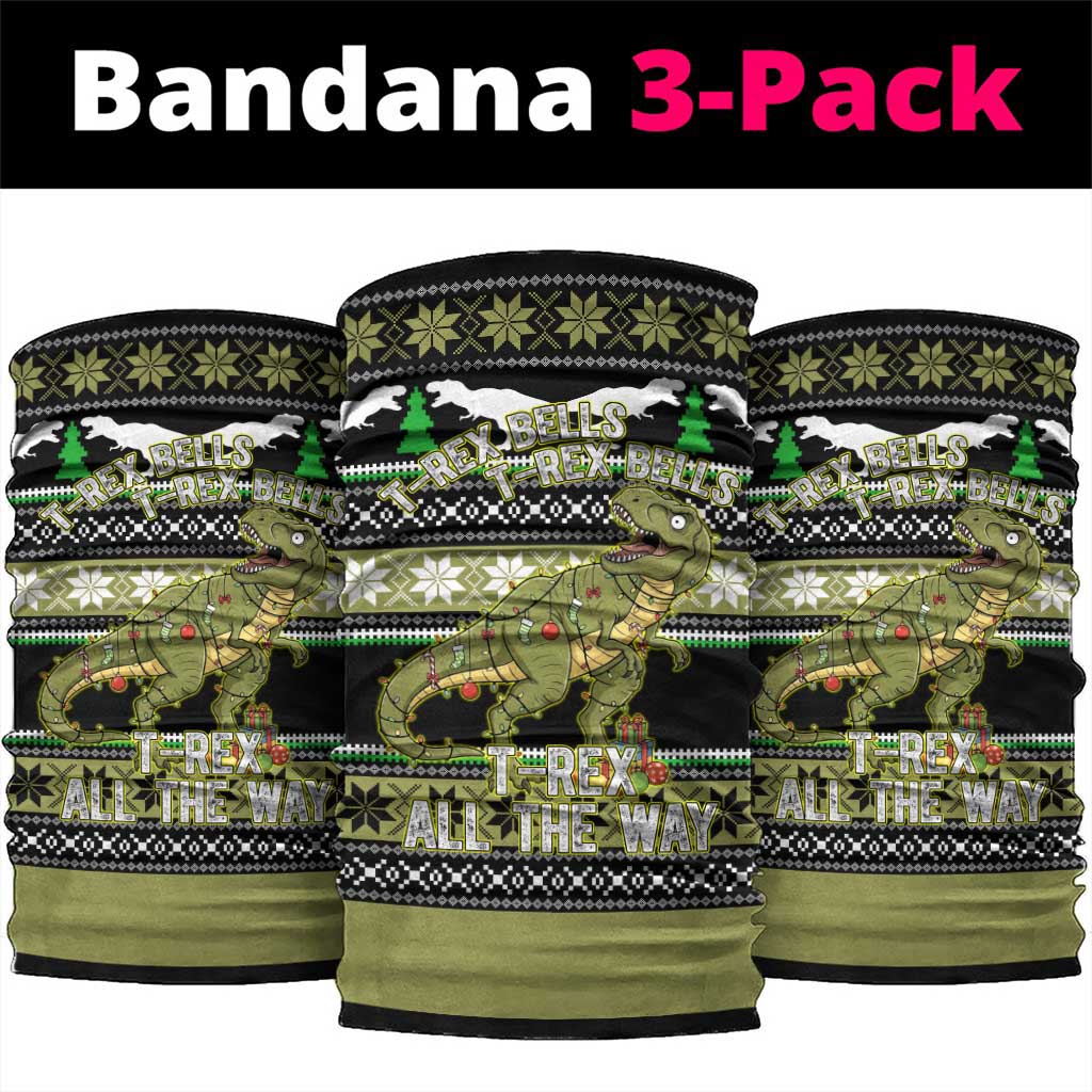 Christmas T Rex Tree Neck Gaiter Xmas Holiday Patterns - Wonder Print Shop