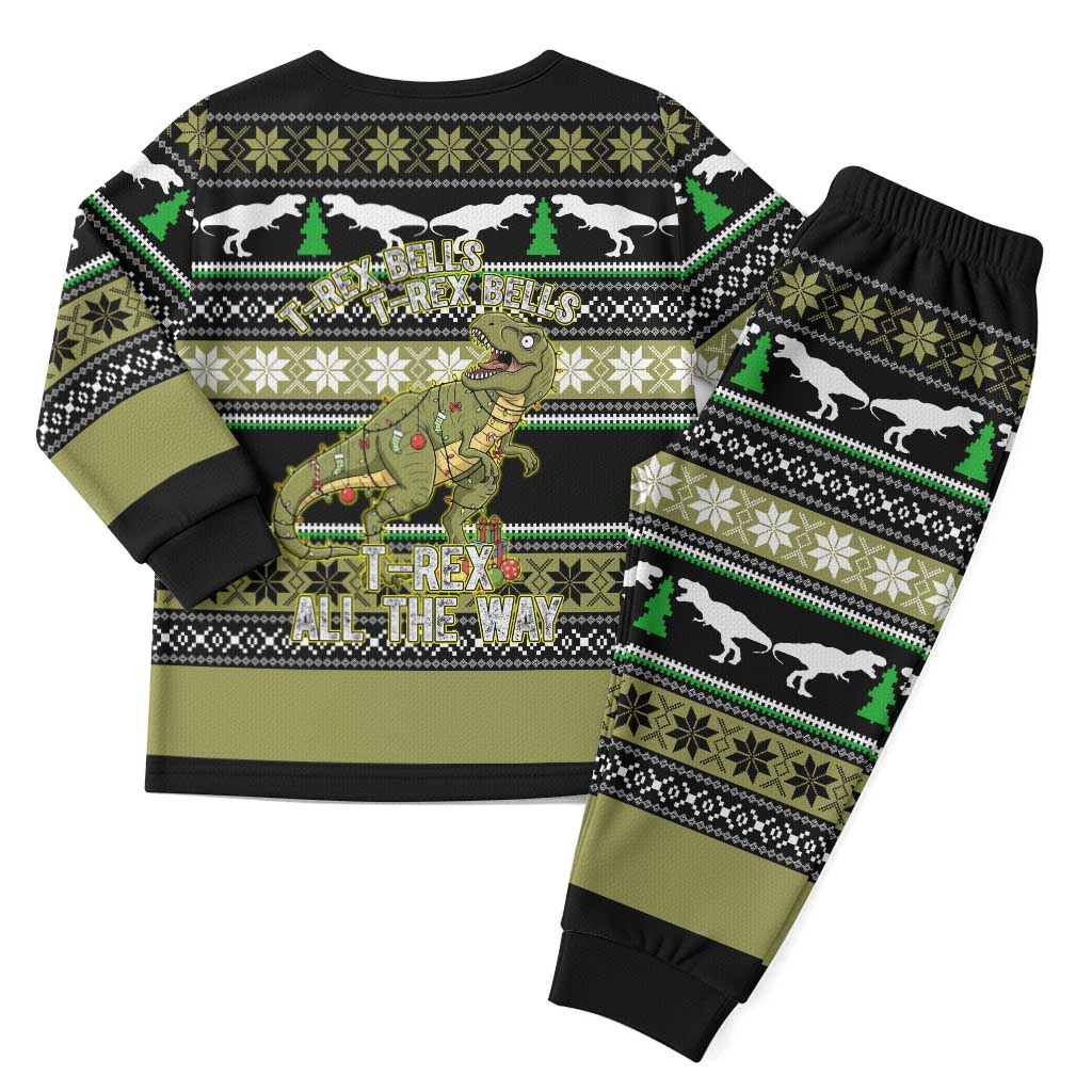 Christmas T Rex Tree Christmas Pajama Set Xmas Holiday Patterns - Wonder Print Shop