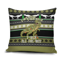 Christmas T Rex Tree Pillow Cover Xmas Holiday Patterns - Wonder Print Shop
