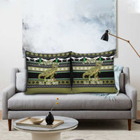 Christmas T Rex Tree Pillow Cover Xmas Holiday Patterns - Wonder Print Shop