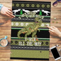 Christmas T Rex Tree Puzzle Xmas Holiday Patterns - Wonder Print Shop