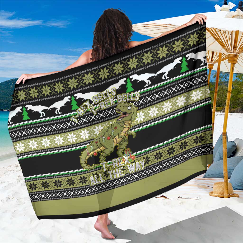Christmas T Rex Tree Sarong Xmas Holiday Patterns - Wonder Print Shop