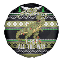 Christmas T Rex Tree Spare Tire Cover Xmas Holiday Patterns - Wonder Print Shop