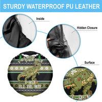 Christmas T Rex Tree Spare Tire Cover Xmas Holiday Patterns - Wonder Print Shop