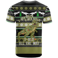 Christmas T Rex Tree T Shirt Xmas Holiday Patterns - Wonder Print Shop