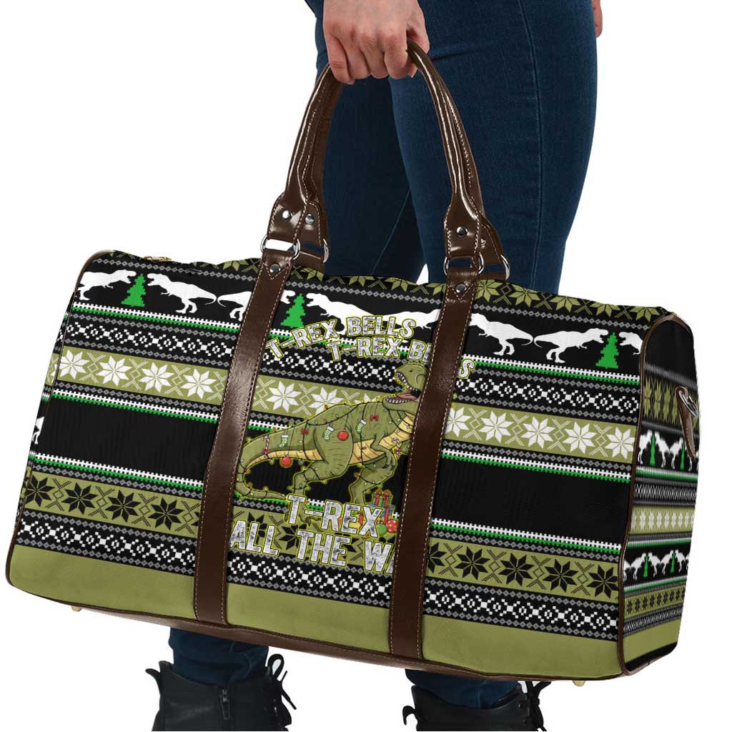 Christmas T Rex Tree Travel Bag Xmas Holiday Patterns - undefined